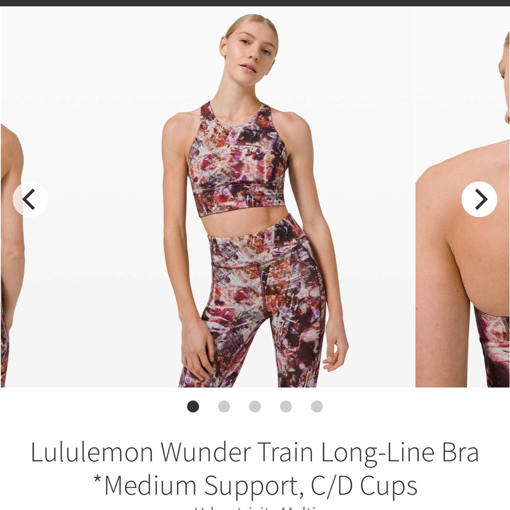 Lululemon wunder train long line bra